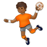 Émoji 🤾🏾 Personne Jouant Au Handball : Peau Mate sur Samsung One UI 3.1.1.