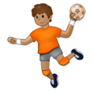 🤾🏽 Emoji Handballspieler(in): mittlere Hautfarbe Samsung One UI 3.1.1.