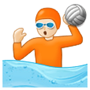 🤽🏻 Emoji Persona Jugando Al Waterpolo: Tono De Piel Claro en Samsung One UI 3.1.1.