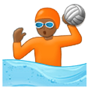 🤽🏾 Emoji Persona Jugando Al Waterpolo: Tono De Piel Oscuro Medio en Samsung One UI 3.1.1.