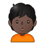 🙎🏿 Emoji Persona Haciendo Pucheros: Tono De Piel Oscuro en Samsung One UI 3.1.1.