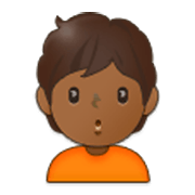 🙎🏾 Emoji schmollende Person: mitteldunkle Hautfarbe Samsung One UI 3.1.1.