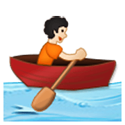 🚣🏻 Emoji Persona Remando En Un Bote: Tono De Piel Claro en Samsung One UI 3.1.1.