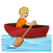 Emoji 🚣🏼 Persona In Barca A Remi: Carnagione Abbastanza Chiara su Samsung One UI 3.1.1.
