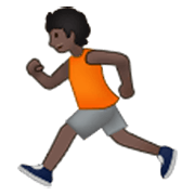 🏃🏿 Emoji Persona Corriendo: Tono De Piel Oscuro en Samsung One UI 3.1.1.