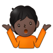 🤷🏿 Emoji Persona Encogida De Hombros: Tono De Piel Oscuro en Samsung One UI 3.1.1.
