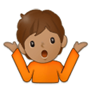 Emoji 🤷🏽 Persona Che Scrolla Le Spalle: Carnagione Olivastra su Samsung One UI 3.1.1.