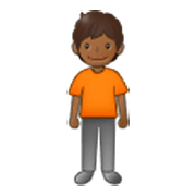 🧍🏾 Emoji stehende Person: mitteldunkle Hautfarbe Samsung One UI 3.1.1.