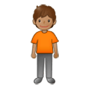 🧍🏽 Emoji Persona De Pie: Tono De Piel Medio en Samsung One UI 3.1.1.