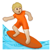 Emoji 🏄🏼 Persona Che Fa Surf: Carnagione Abbastanza Chiara su Samsung One UI 3.1.1.
