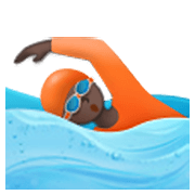 🏊🏿 Emoji Pessoa Nadando: Pele Escura na Samsung One UI 3.1.1.