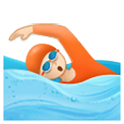 🏊🏻 Emoji Persona Nadando: Tono De Piel Claro en Samsung One UI 3.1.1.