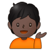 💁🏿 Emoji Persona De Mostrador De Información: Tono De Piel Oscuro en Samsung One UI 3.1.1.