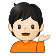 Emoji 💁🏻 Persona Al Punto Informazioni: Carnagione Chiara su Samsung One UI 3.1.1.