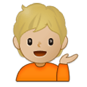 💁🏼 Emoji Persona De Mostrador De Información: Tono De Piel Claro Medio en Samsung One UI 3.1.1.