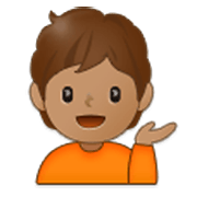 💁🏽 Emoji Pessoa Com A Palma Virada Para Cima: Pele Morena na Samsung One UI 3.1.1.