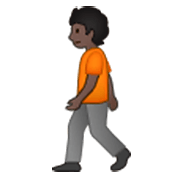 🚶🏿 Emoji Pessoa Andando: Pele Escura na Samsung One UI 3.1.1.