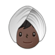 👳🏿 Emoji Persona Con Turbante: Tono De Piel Oscuro en Samsung One UI 3.1.1.