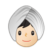 👳🏻 Emoji Persona Con Turbante: Tono De Piel Claro en Samsung One UI 3.1.1.