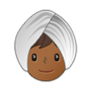Emoji 👳🏾 Persona Con Turbante: Carnagione Abbastanza Scura su Samsung One UI 3.1.1.