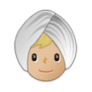 👳🏼 Emoji Persona Con Turbante: Tono De Piel Claro Medio en Samsung One UI 3.1.1.