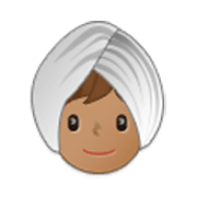 Emoji 👳🏽 Persona Con Turbante: Carnagione Olivastra su Samsung One UI 3.1.1.