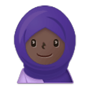 🧕🏿 Emoji Mujer Con Hiyab: Tono De Piel Oscuro en Samsung One UI 3.1.1.