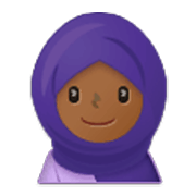 🧕🏾 Emoji Mulher Com Véu: Pele Morena Escura na Samsung One UI 3.1.1.