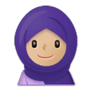 🧕🏼 Emoji Mujer Con Hiyab: Tono De Piel Claro Medio en Samsung One UI 3.1.1.