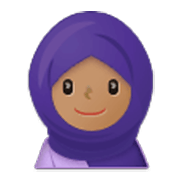 🧕🏽 Emoji Mulher Com Véu: Pele Morena na Samsung One UI 3.1.1.