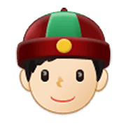 Emoji 👲🏻 Uomo Con Zucchetto Cinese: Carnagione Chiara su Samsung One UI 3.1.1.