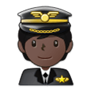 Emoji 🧑🏿‍✈️ Pilota: Carnagione Scura su Samsung One UI 3.1.1.