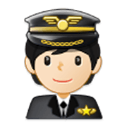 🧑🏻‍✈️ Emoji Piloto: Tono De Piel Claro en Samsung One UI 3.1.1.