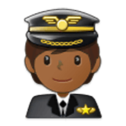 Emoji 🧑🏾‍✈️ Pilota: Carnagione Abbastanza Scura su Samsung One UI 3.1.1.