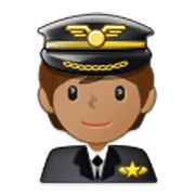 🧑🏽‍✈️ Emoji Pilot(in): mittlere Hautfarbe Samsung One UI 3.1.1.