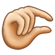 Emoji 🤏🏻 Mano Che Fa Il Gesto Del Pizzico: Carnagione Chiara su Samsung One UI 3.1.1.
