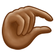 Emoji 🤏🏾 Mano Che Fa Il Gesto Del Pizzico: Carnagione Abbastanza Scura su Samsung One UI 3.1.1.