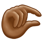 🤏🏾 Emoji Wenig-Geste: mitteldunkle Hautfarbe Samsung One UI 3.1.1.