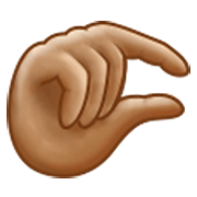 🤏🏽 Emoji Mano Pellizcando: Tono De Piel Medio en Samsung One UI 3.1.1.