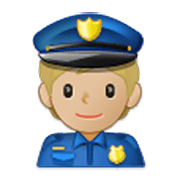 Émoji 👮🏼 Officier De Police : Peau Moyennement Claire sur Samsung One UI 3.1.1.