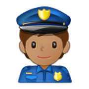 Émoji 👮🏽 Officier De Police : Peau Légèrement Mate sur Samsung One UI 3.1.1.