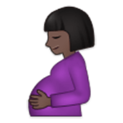 🤰🏿 Emoji Mujer Embarazada: Tono De Piel Oscuro en Samsung One UI 3.1.1.