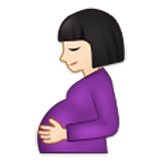 🤰🏻 Emoji Mujer Embarazada: Tono De Piel Claro en Samsung One UI 3.1.1.