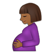 🤰🏾 Emoji schwangere Frau: mitteldunkle Hautfarbe Samsung One UI 3.1.1.