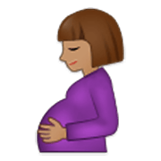 🤰🏽 Emoji Mujer Embarazada: Tono De Piel Medio en Samsung One UI 3.1.1.