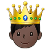 🤴🏿 Emoji Príncipe: Tono De Piel Oscuro en Samsung One UI 3.1.1.