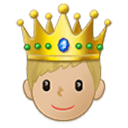 🤴🏼 Emoji Príncipe: Tono De Piel Claro Medio en Samsung One UI 3.1.1.