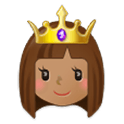Émoji 👸🏽 Princesse : Peau Légèrement Mate sur Samsung One UI 3.1.1.