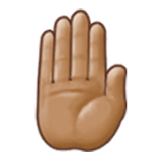 🤚🏽 Emoji erhobene Hand von hinten: mittlere Hautfarbe Samsung One UI 3.1.1.