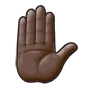 ✋🏿 Emoji erhobene Hand: dunkle Hautfarbe Samsung One UI 3.1.1.